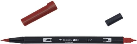 Tombow ABT Dual Brush Pen 837 wine red