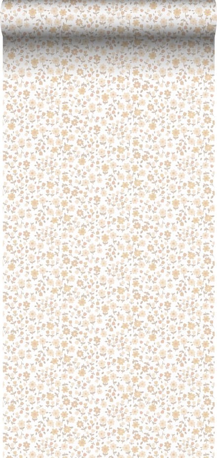 ESTAhome behang bloemetjes beige - 53 cm x 10.05 m - 139578