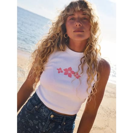Roxy Iconic Days Top Zonder Mouwen Wit M Vrouw