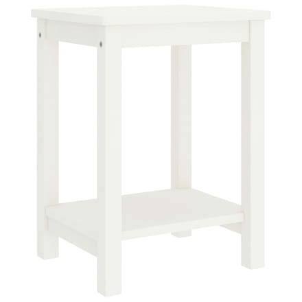 vidaXL - Nachtkastje - 35x30x47 - cm - massief - grenenhout - wit
