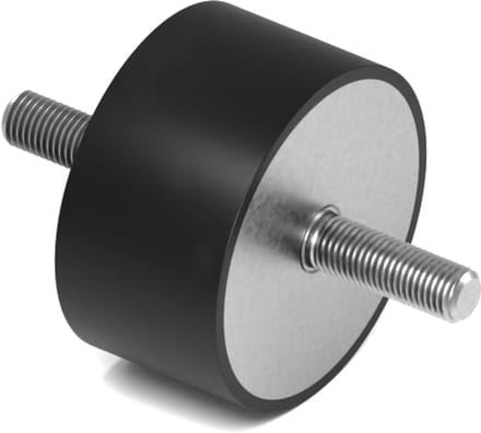 Rubbermagazijn - Trillingsdemper - Type A - 75x40mm - M12 - Set 5 stuks