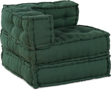 vidaXL - Modulebankeenheid - Stof - Groen - 210 - x - 70 - x - 56 - cm
