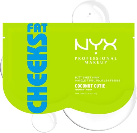 NYX Professional Makeup Fat Cheeks Butt Sheet Mask - Hydraterend - Verzorgende formule - Coconut Cutie - 1 ST