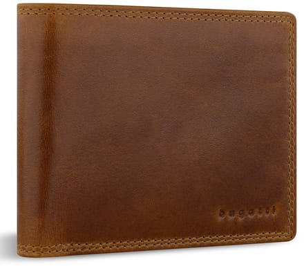 bugatti Leren portemonnee Savona Wallet With Flap 8CC Cognac Lichtbruin