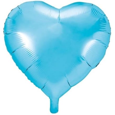 Folieballon hart licht blauw