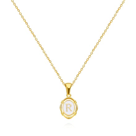Letter ketting - Initiaal ketting - Goud - Letter R