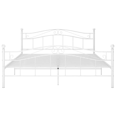 vidaXL - Bedframe - metaal - wit - 180x200 - cm