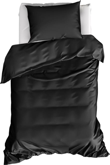 Moodit Dekbedovertrek Basil Black - Eenpersoons - 140 x 220 cm - Katoen