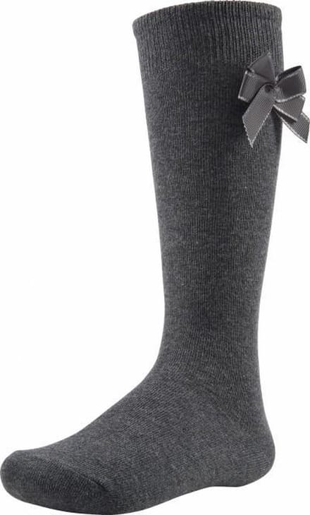 IN ControL Kneesocks LUREX/BOW antra Meisjes Maat 19/22