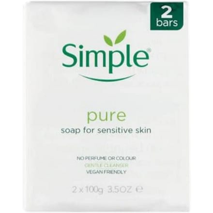 Simple Pure Sensitive Skin Zeep Twin Pack - 2 x 100 g