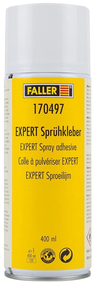 Faller Hobbylijm - 170497 EXPERT Spuitlijm voor Hobby en Modelbouw - Spuitbus - 400ml Lijm