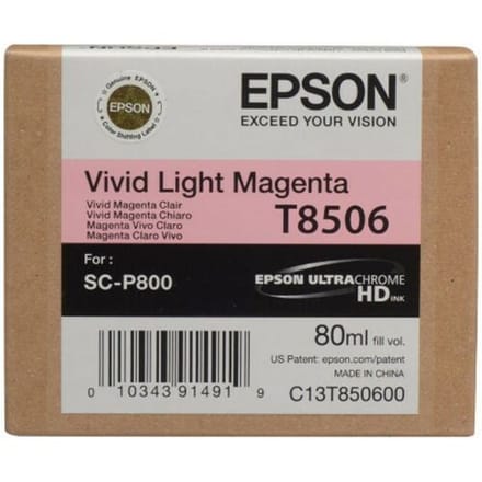Epson T8506 - vivid light magenta - original - ink cartridge