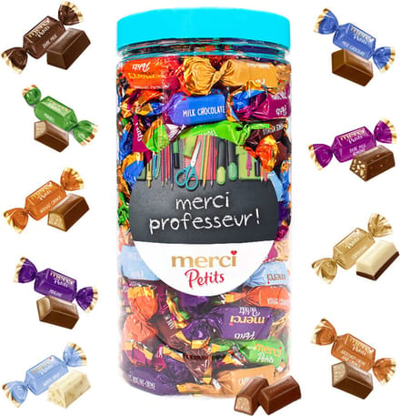 merci Petits chocolat avec inscription "merci professeur" - 700g