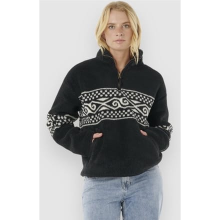 Rip Curl Oceanic Cosmic Kiss Polar Half-Zip Fleece Trui zwart