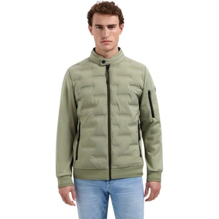 No Excess Jacket short fit sealed knitted mix light army