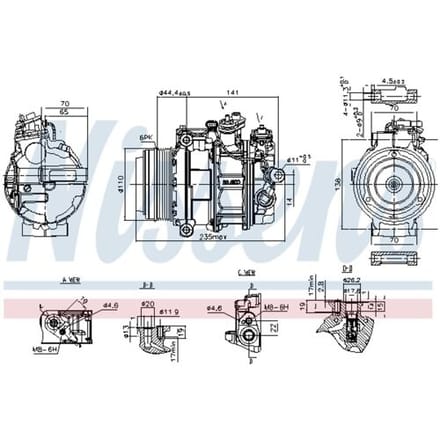 Airco-compressor NISSENS 890749