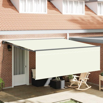 vidaXL - Uitschuifbare - luifel - Crème - 400 - × - 300 - cm - Polyester - en - Aluminium