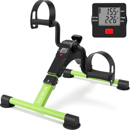 Onder Desk Fiets - Mini Hometrainer - Lichte Beweging - Opvouwbaar LCD Display - 53 cm Lengte - Groen