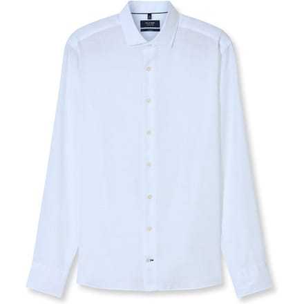 OLYMP Signature Casual Overhemd, Tailored Fit, Kent, Wit