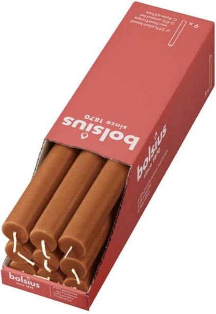 Bolsius Shine rustiek tafelkaars Spice Brown -  1 stuk