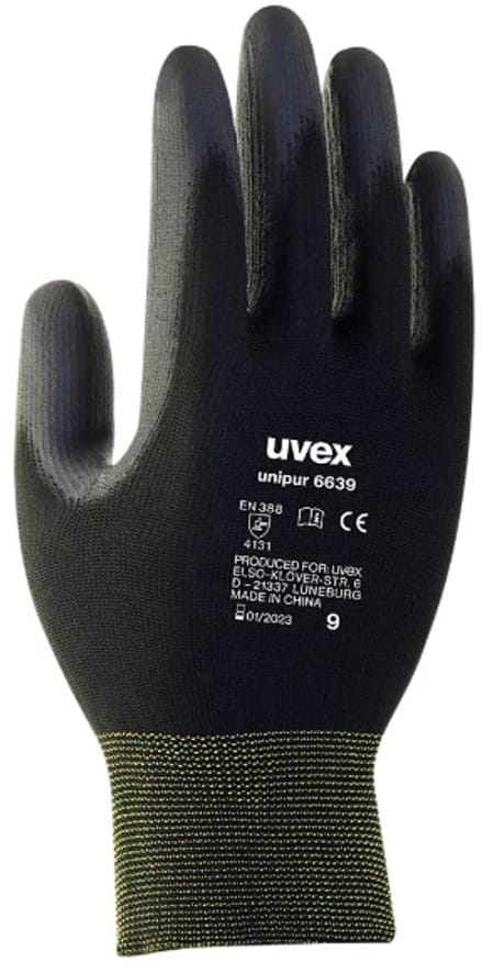 uvex unilite / unipur 6024809 Montagehandschoen Polyamide, Polyurethaan Maat (handschoen): 9 EN 388 1 paar