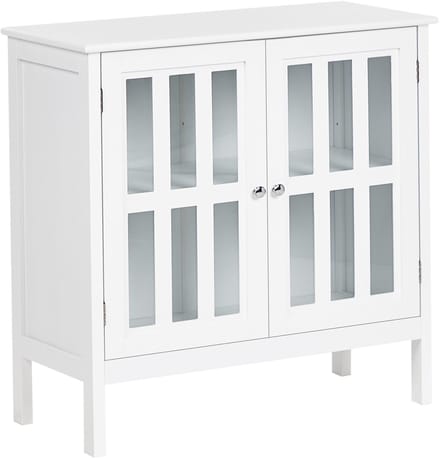 MIRAM - Glazen vitrinekast - Wit - MDF