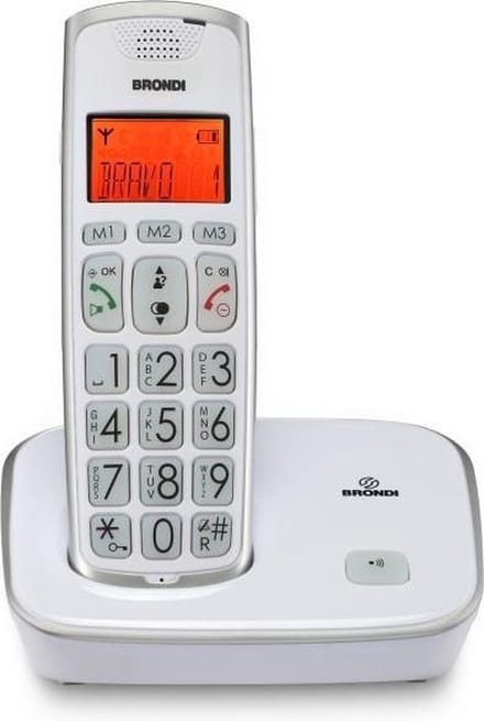 Brondi Bravo Gold DECT-telefoon Wit Nummerherkenning