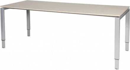 Verstelbaar Bureau - Domino 200x80 Eiken - alu frame