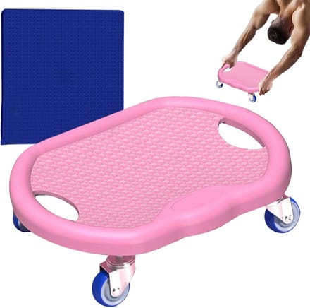Buiktrainer Wiel - Core Trainer - Thuis Krachttraining - Stil Ontwerp - 32 cm Breed - Roze