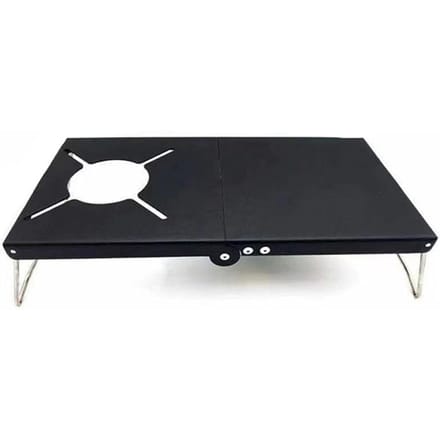 Opvouwbare Kooktoestellen Tafelbranders Beugel Aluminiumlegering Geïsoleerde Tafel Opvouwbaar Hittebeschermschild Fornuis zwart