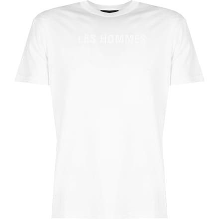 Les Hommes T-Shirt LH Logo Mannen Wit