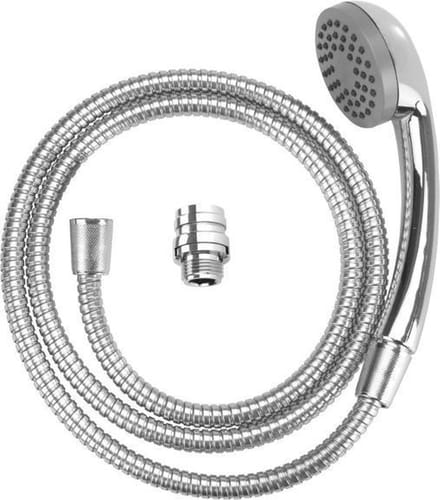 WENKO Handdouche met slang voor wastafel RVS chroom - Met aansluitadapter - Douchekop