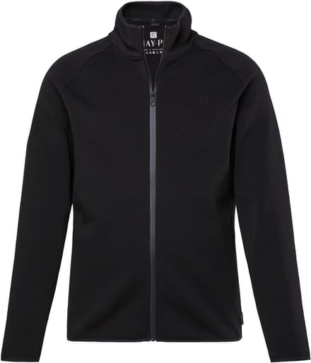 JAY-PI - Heren - Trainingsjasje FLEXNAMIC® golf scuba-kwaliteit - Zwart - Maat L