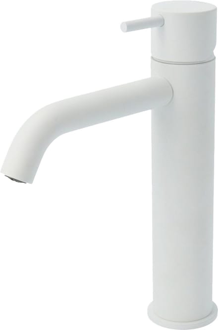 Hotbath Cobber - Wastafelmengkraan - zonder Waste - Laag - Wit - Opbouw - Messing - V04