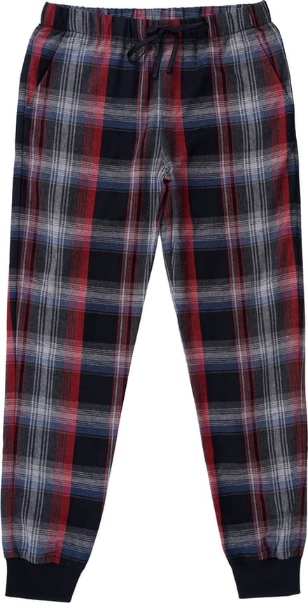 La-V flanel pyjama broek jongens Zwart/rood 152-158