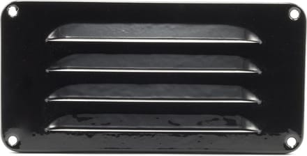 VoorVentilatie aluminium schoepenrooster - 180 x 90 mm - zwart