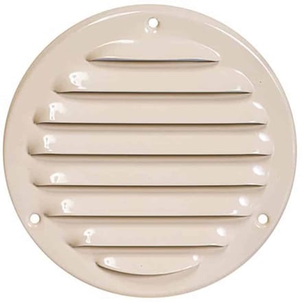 Metalen ventilatierooster rond 100 mm beige - MR100Y - RAL1015