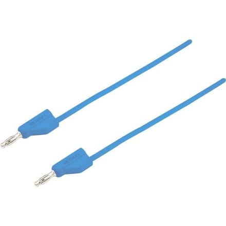 VOLTCRAFT MSB-300 Meetsnoer Banaanstekker 4 mm Silicone 5.00 m Blauw 1 stuk(s)