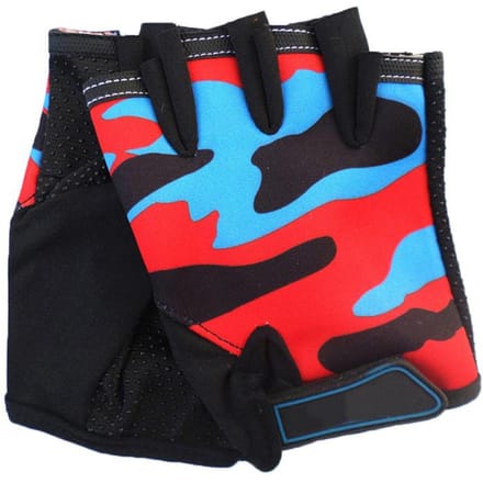 Kinderfiets Halfvinger Fiets Handschoenen Antislip Fiets Handschoenen Rijuitrusting One Size red