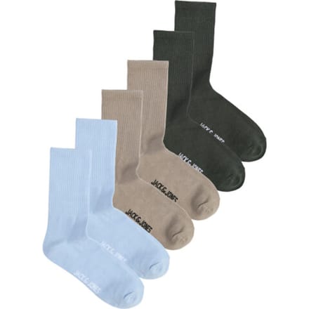 JACK&JONES - JACNOLAN SOLID TENNIS SOCKS 6 PACK - Heren - Sokken - Sportsokken - One Size 42/44