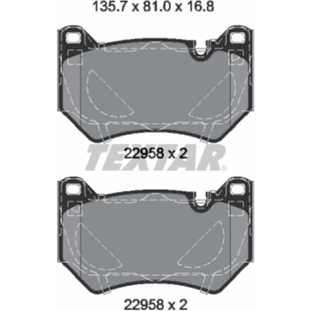 Remblokset TEXTAR 2295801, voor