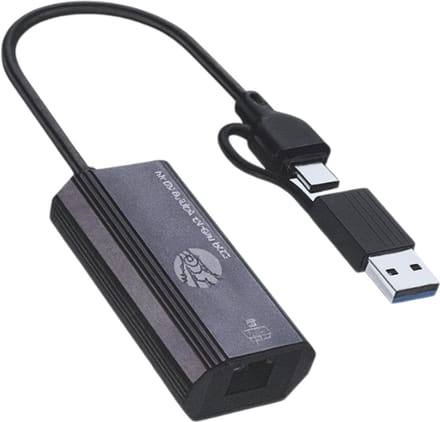 MG HD97 Gigabit Ethernet Adapter Cable - Type-C & USB 3.0 - 1000 Mbps