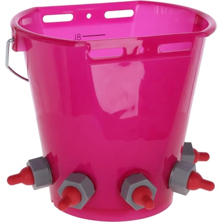 Transparante drinkbak voor runderen / lammeren met 5 spenen Kerbl