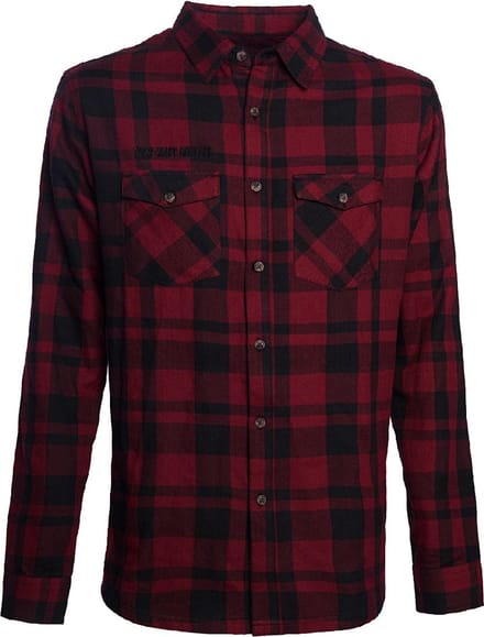 WCC West Coast Choppers Flannel La Bomba Herringbone en rood/zwart