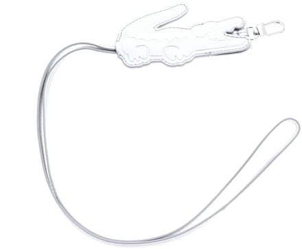 LACOSTE sleutelhanger Key Holder Shiny Silver zilverkleurig