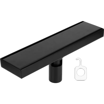 Vloerafvoer Set 304 Roestvrij Staal Lineair Rechthoekig Doucheputje Mat Zwart 30cm gray