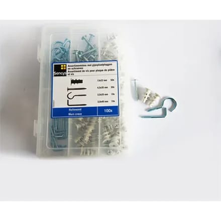 Sencys Plug Voor Holle Wand Kunststof - Ø 13x22 Mm - 50 Stuks