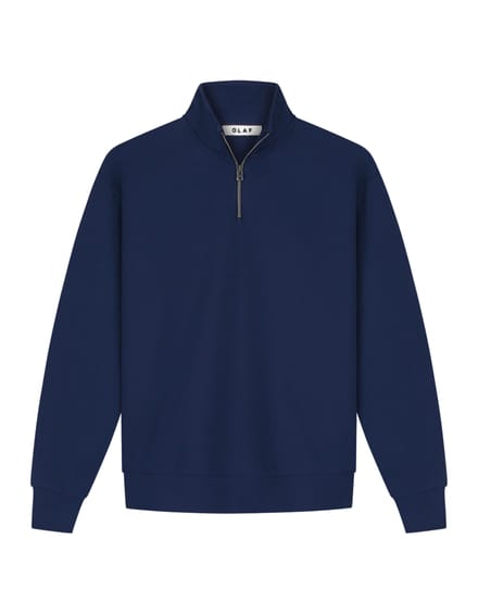 Olaf Essential Half Zip Pullovers Donkerblauw M260205