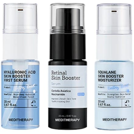 Meditherapy Gentle Boost Kit Hyaluronzuur Serum 20ml + Retinal Serum 20ml + Squalane Moisturizer 20ml Hydraterend Verstevigend white