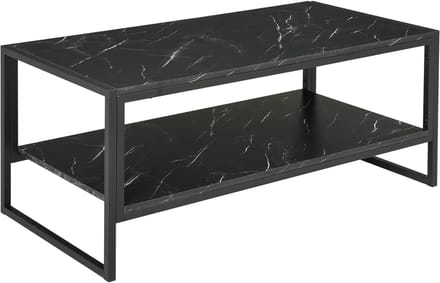 HOMCOM-Salontafel-Hout-106x50x47cm-Zwart
